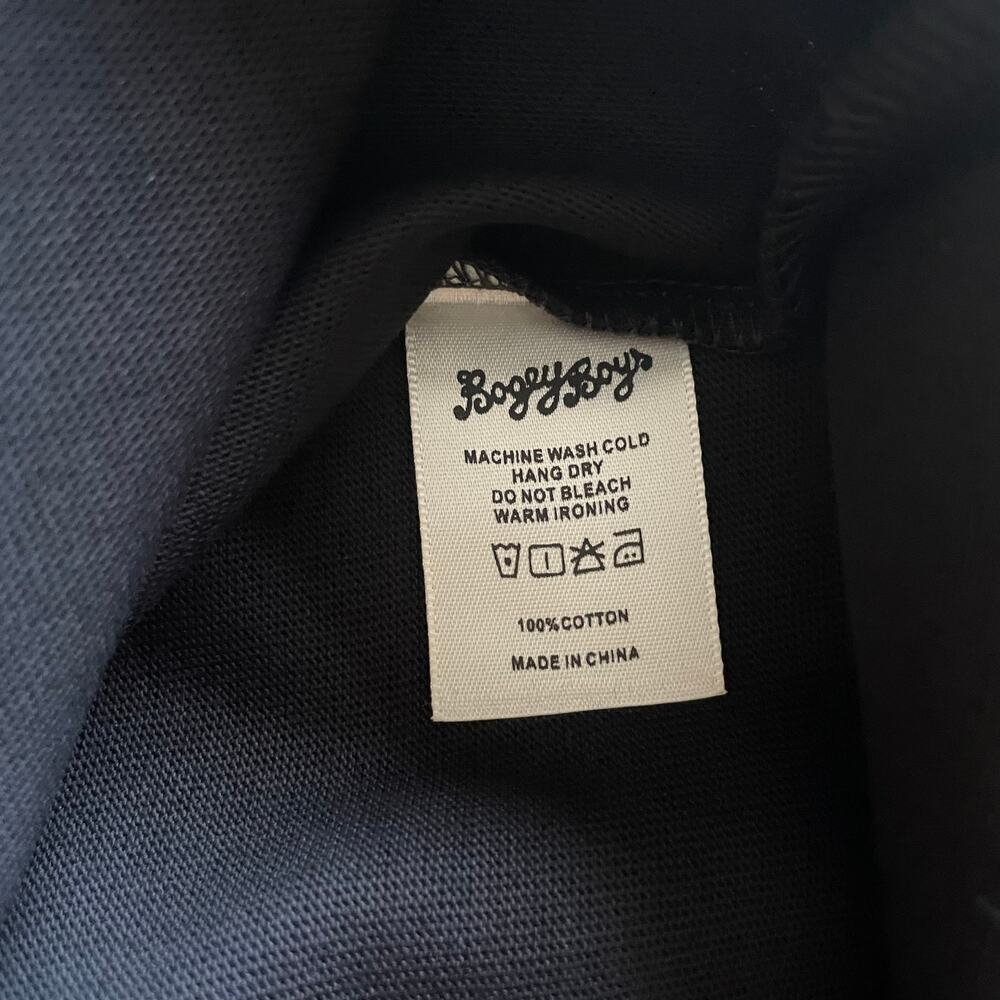 Bogey Boys Tee Shirt Gothic Logo Short Sleeve Black Size Medium NEW - Picture 7 of 7